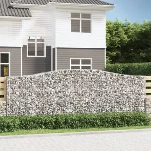 Coșuri gabion arcuite 5 buc, 400x50x140/160 cm, fier galvanizat