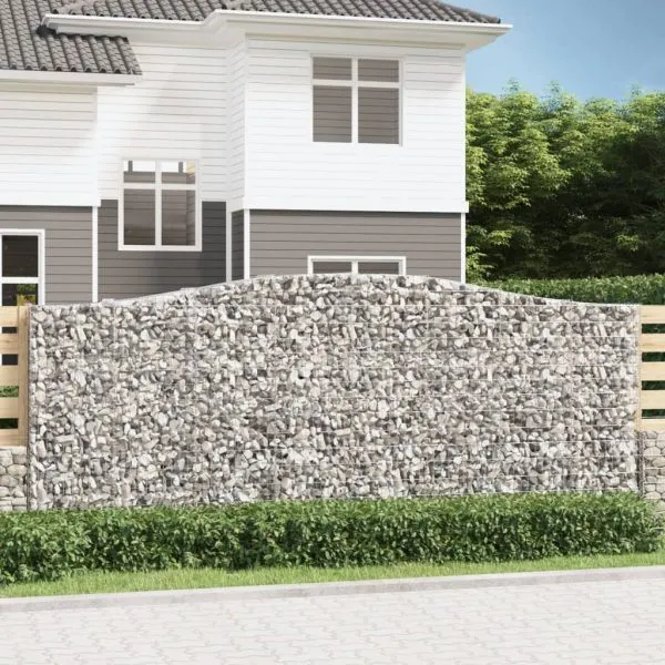 Coșuri gabion arcuite 5 buc. 400x50x160/180 cm, fier galvanizat
