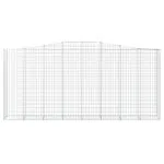 Coșuri gabion arcuite 2 buc, 400x50x180/200 cm, fier galvanizat
