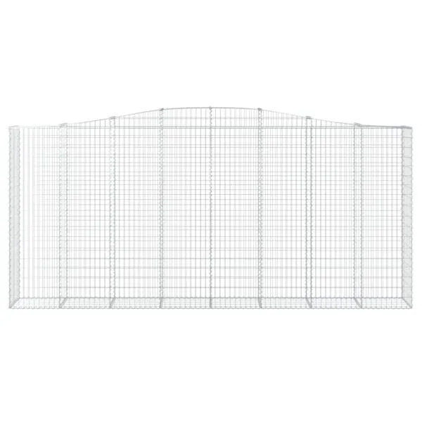 Coșuri gabion arcuite 2 buc, 400x50x180/200 cm, fier galvanizat