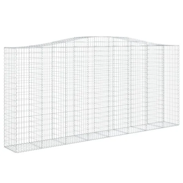 Coșuri gabion arcuite 9 buc, 400x50x180/200 cm, fier galvanizat