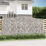 Coșuri gabion arcuite 9 buc, 400x50x180/200 cm, fier galvanizat
