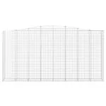Coșuri gabion arcuite, 3 buc 400x50x200/220 cm, fier galvanizat