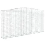 Coșuri gabion arcuite, 10 buc 400x50x200/220cm, fier galvanizat