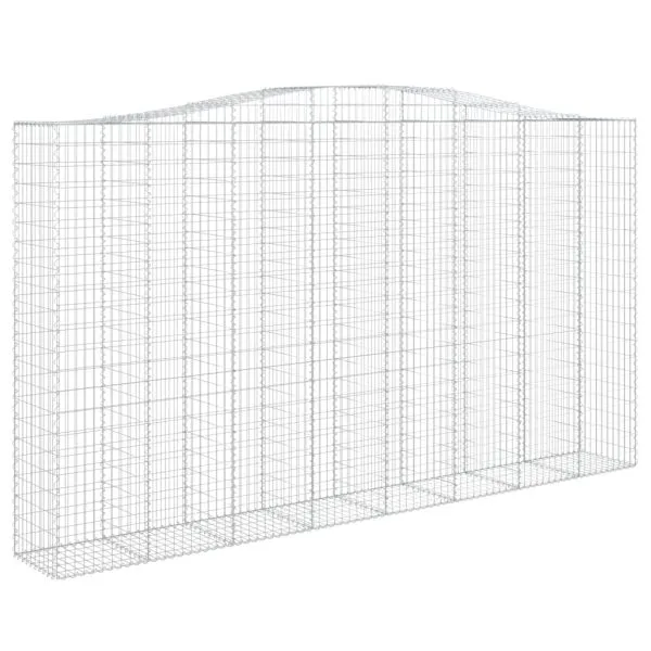Coșuri gabion arcuite, 4 buc, 400x50x220/240cm, fier galvanizat