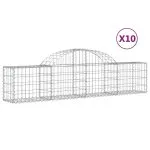 Coșuri gabion arcuite 10 buc, 200x30x40/60 cm, fier galvanizat