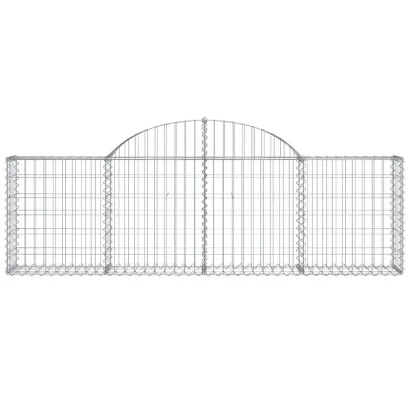 Coșuri gabion arcuite 10 buc, 200x30x60/80 cm, fier galvanizat