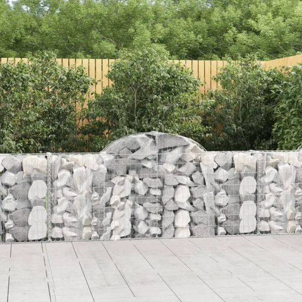 Coșuri gabion arcuite 20 buc, 200x30x80/100 cm, fier galvanizat