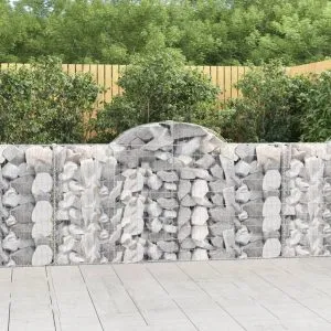 Coșuri gabion arcuite 11 buc, 200x30x100/120 cm fier galvanizat