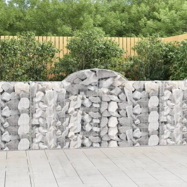 Coșuri gabion arcuite 11 buc, 200x30x100/120 cm fier galvanizat