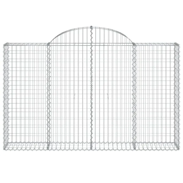 Coșuri gabion arcuite 15 buc, 200x30x120/140cm, fier galvanizat