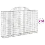 Coșuri gabion arcuite 50 buc, 200x30x120/140cm, fier galvanizat