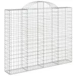 Coșuri gabion arcuite 2 buc, 200x30x160/180 cm, fier galvanizat