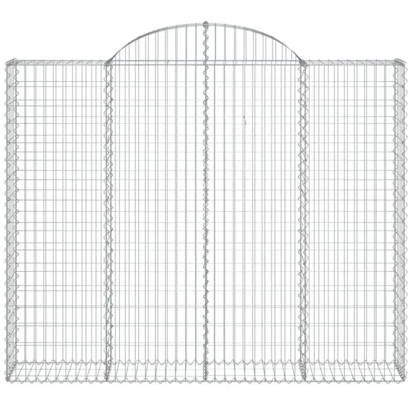 Coșuri gabion arcuite 2 buc, 200x30x160/180 cm, fier galvanizat