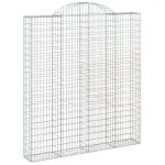 Coșuri gabion arcuite,3 buc., 200x30x220/240cm, fier galvanizat