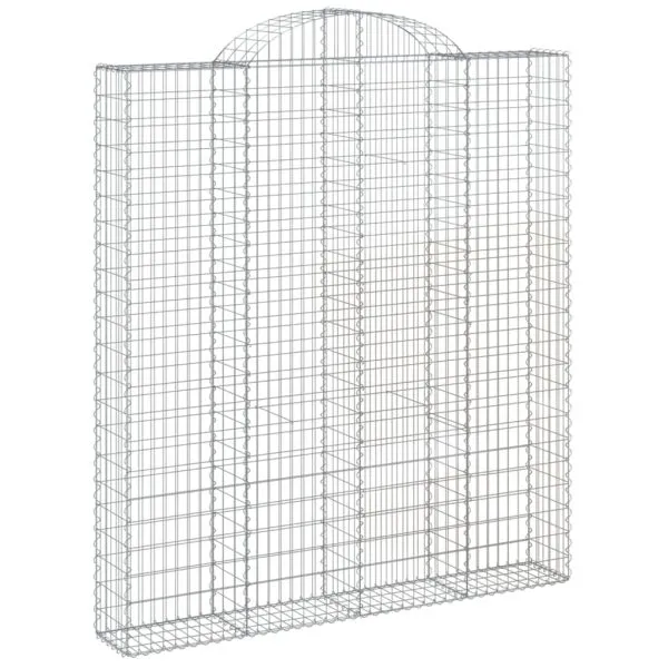 Coșuri gabion arcuite,3 buc., 200x30x220/240cm, fier galvanizat