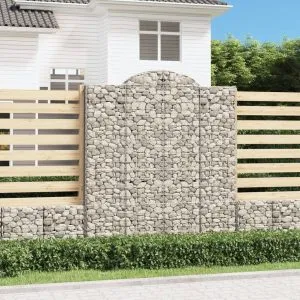 Coșuri gabion arcuite, 6 buc 200x30x220/240cm, fier galvanizat