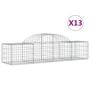 Coșuri gabion arcuite 13 buc, 200x50x40/60 cm, fier galvanizat