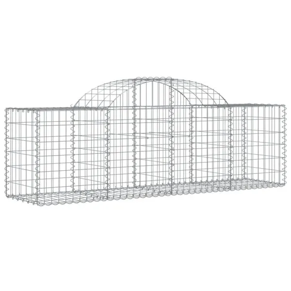 Coșuri gabion arcuite 4 buc, 200x50x60/80 cm, fier galvanizat
