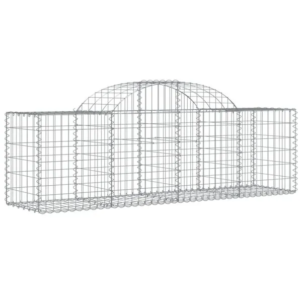Coșuri gabion arcuite 6 buc, 200x50x60/80 cm, fier galvanizat