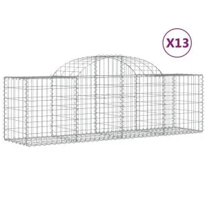 Coșuri gabion arcuite 13 buc, 200x50x60/80 cm, fier galvanizat