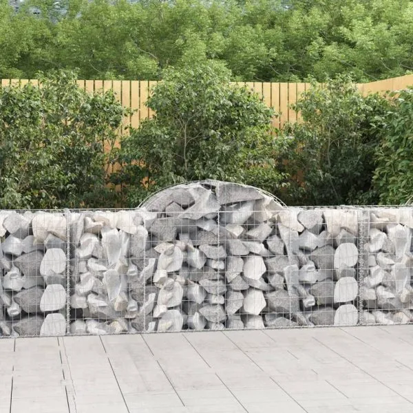Coșuri gabion arcuite 10 buc, 200x50x80/100 cm, fier galvanizat