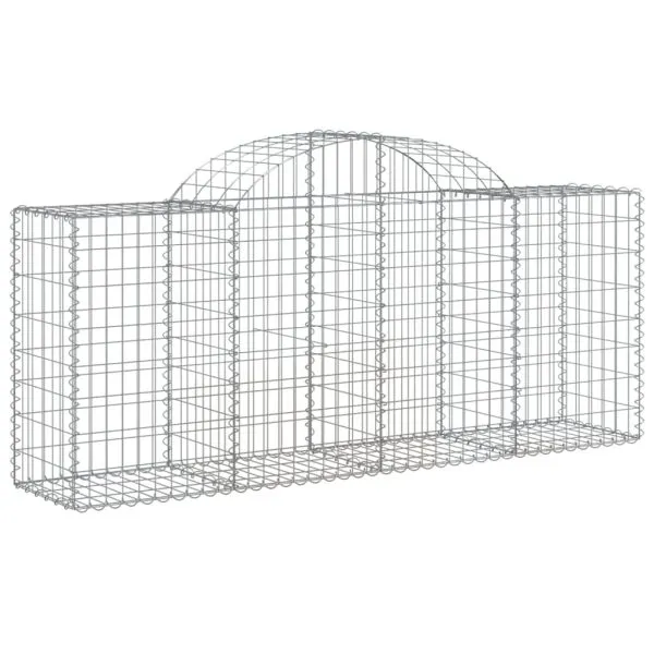 Coșuri gabion arcuite 14 buc, 200x50x80/100 cm, fier galvanizat