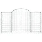 Coșuri gabion arcuite 6 buc, 200x50x100/120 cm, fier galvanizat