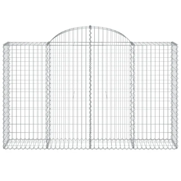 Coșuri gabion arcuite 6 buc, 200x50x120/140 cm, fier galvanizat