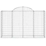 Coșuri gabion arcuite 12 buc, 200x50x120/140cm, fier galvanizat