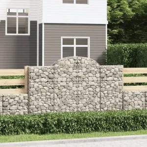 Coșuri gabion arcuite 12 buc, 200x50x120/140cm, fier galvanizat