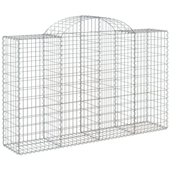 Coșuri gabion arcuite 14 buc, 200x50x120/140 cm,fier galvanizat