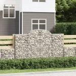 Coșuri gabion arcuite 30 buc, 200x50x120/140cm, fier galvanizat