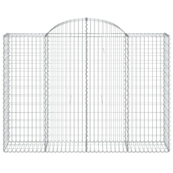 Coșuri gabion arcuite 4 buc, 200x50x140/160 cm, fier galvanizat