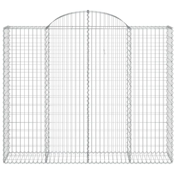 Coșuri gabion arcuite 2 buc, 200x50x160/180 cm, fier galvanizat