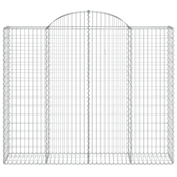 Coșuri gabion arcuite 6 buc, 200x50x160/180 cm, fier galvanizat