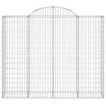 Coșuri gabion arcuite 10 buc, 200x50x160/180cm, fier galvanizat