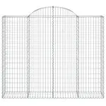 Coș gabion arcuit, 12 buc, 200x50x160/180 cm, fier galvanizat