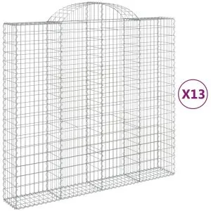 Coșuri gabion arcuite 13 buc, 200x50x180/200cm, fier galvanizat