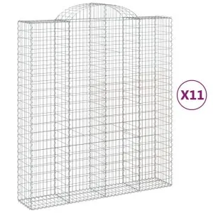 Coșuri gabion arcuite, 11 buc 200x50x220/240cm, fier galvanizat