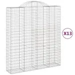 Coșuri gabion arcuite, 13 buc 200x50x220/240cm, fier galvanizat