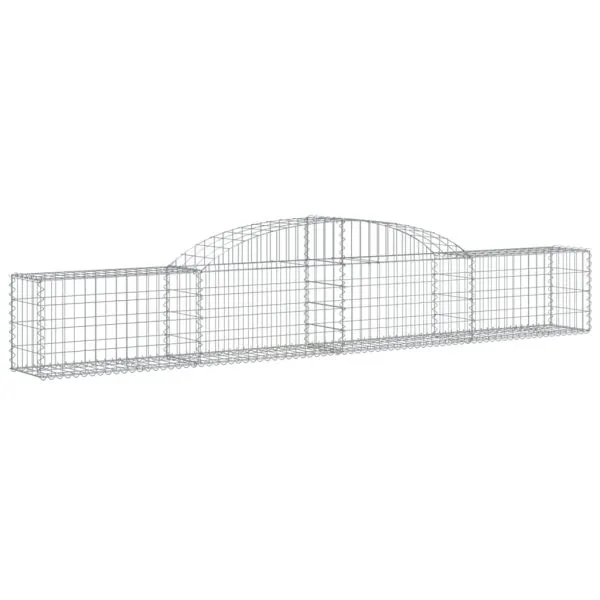 Coșuri gabion arcuite, 9 buc., 300x30x40/60 cm, fier galvanizat