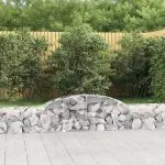 Coșuri gabion arcuite, 9 buc., 300x30x40/60 cm, fier galvanizat