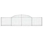 Coșuri gabion arcuite, 12 buc., 300x30x60/80cm, fier galvanizat