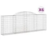 Coșuri gabion arcuite 6 buc, 300x30x100/120 cm fier galvanizat