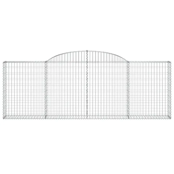 Coșuri gabion arcuite 12 buc, 300x30x100/120 cm fier galvanizat