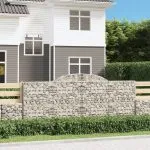 Coșuri gabion arcuite 17 buc, 300x30x120/140 cm fier galvanizat