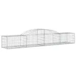 Coșuri gabion arcuite 4 buc., 300x50x40/60 cm, fier galvanizat