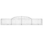 Coșuri gabion arcuite, 9 buc., 300x50x40/60 cm, fier galvanizat