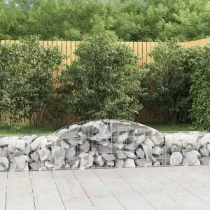 Coșuri gabion arcuite, 30 buc., 300x50x40/60cm, fier galvanizat
